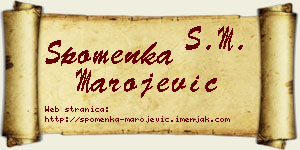 Spomenka Marojević vizit kartica
